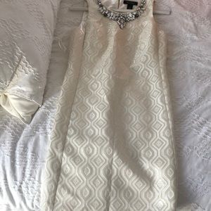 Elegant white shift dress